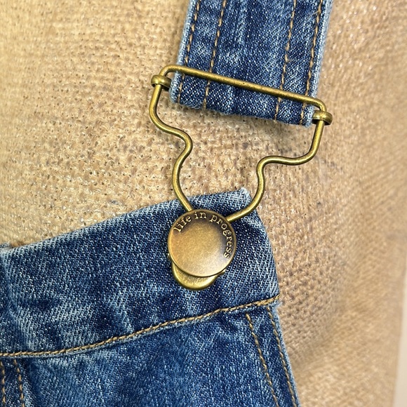 Life in Progress Jumper Overall Women Sz Small 100% Cotton Adjustable Straps - Picture 3 of 11